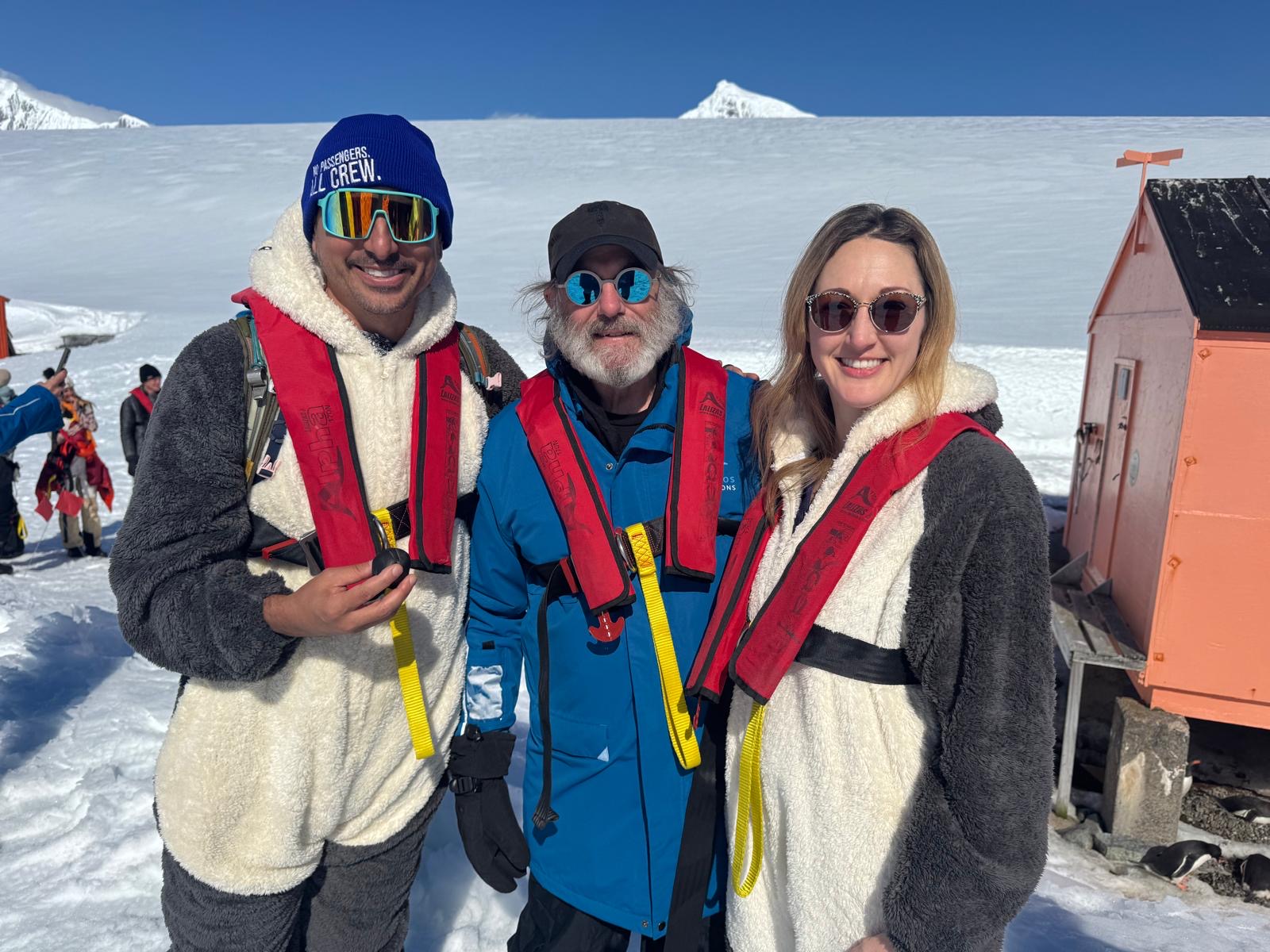 Corrine & Anthony with Paul Stamets in Antarctica
